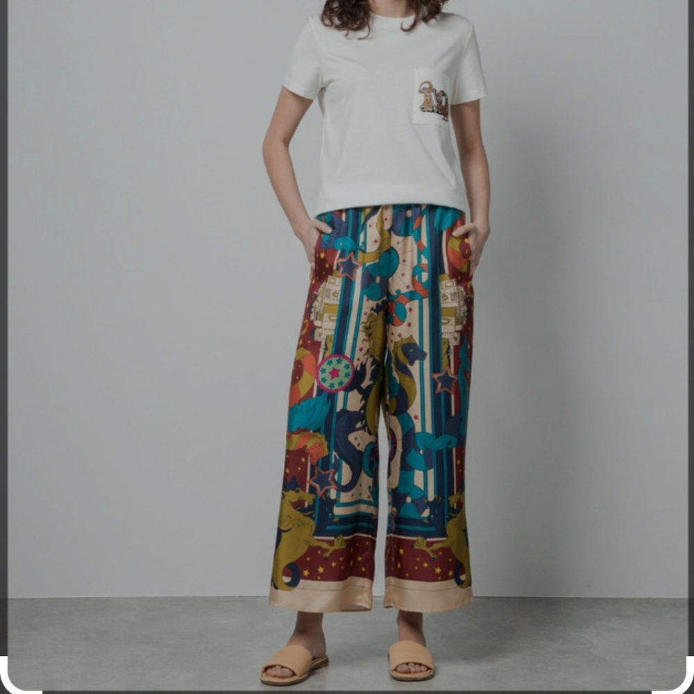 NWT Size 12 Women Weekend MaxMara Soft Silk Pants